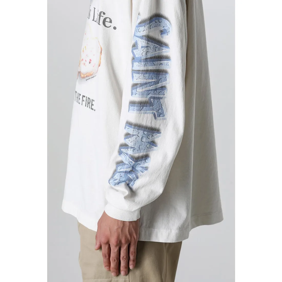 SAINT Mxxxxxx HEART COOKIES L/S TEE/WHT Love Oreo printed long sleeves Off-white S-XL Customized co-branded main mark/wash mark Correct version Ready-made garments washed and distressed VINTAGE feeling Top-notch printing technology Perfect restoration